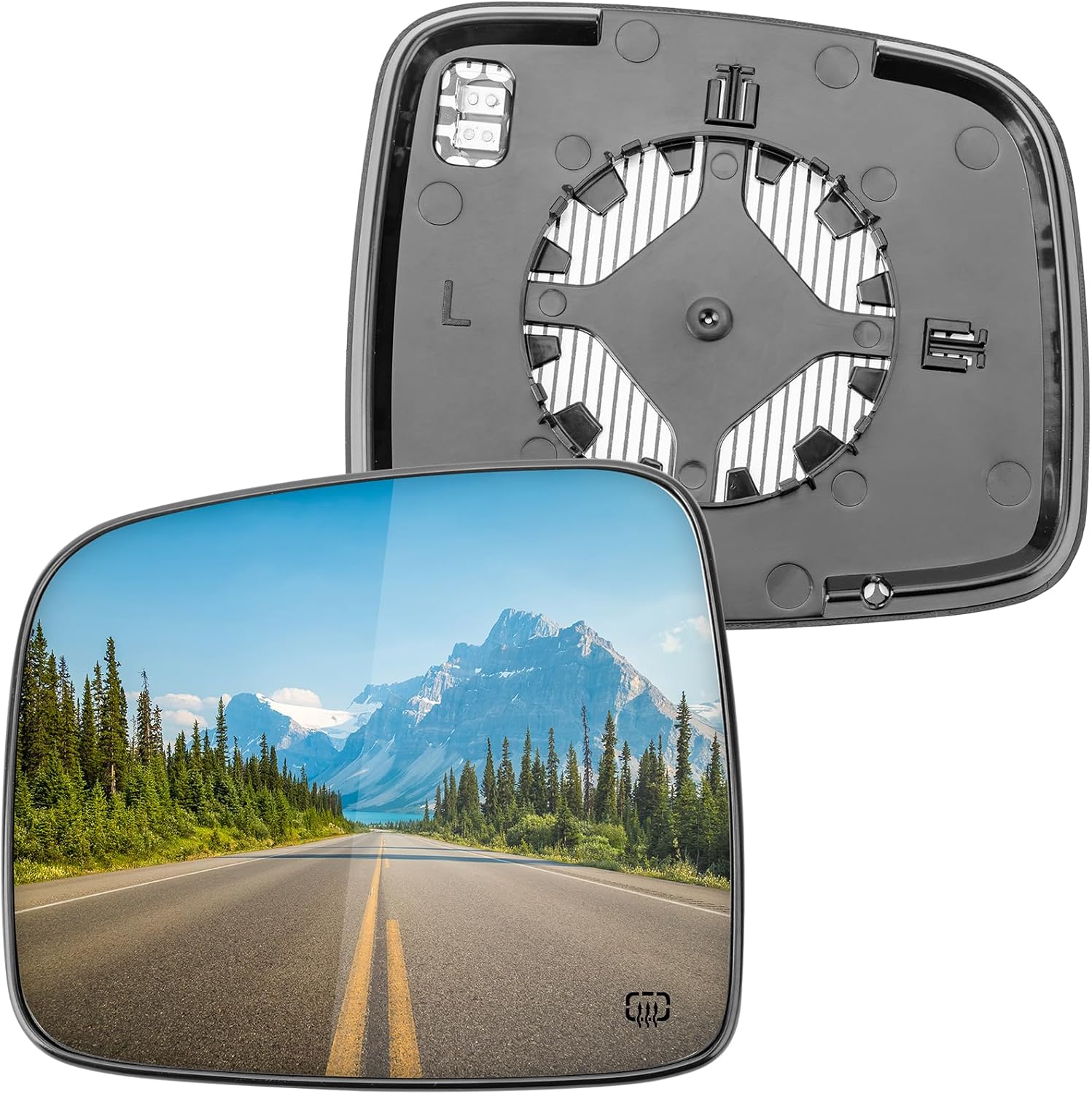 Driver Side Mirror Replacement for Jeep Liberty 2002 2003 2004 2005 2006 2007 - Left Side Mirror Glass, Rear View Mirrors Glass with Power Heated