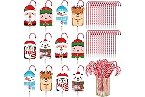 Zhanmai Christmas Candy Cane Cards Pens Set