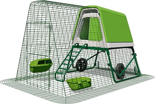 Miniatura 1 de Omlet Gallinero portátil Go Up  Tractor de plástico fácil de limpiar y mantener  Fresco en verano, cálido en invierno resistente a la intemperie