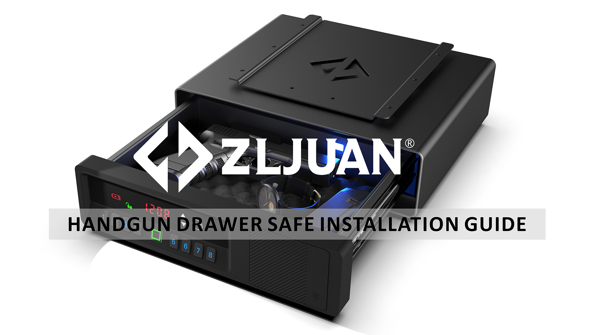 Z ZLJUAN Slide-Away Pistol Handgun Quick Access Gun Drawer Safe