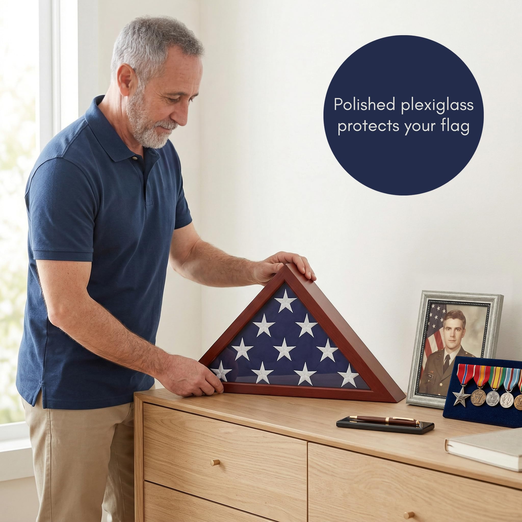 Amazon.com: Americanflat Small Folded Flag Display Case for Folded