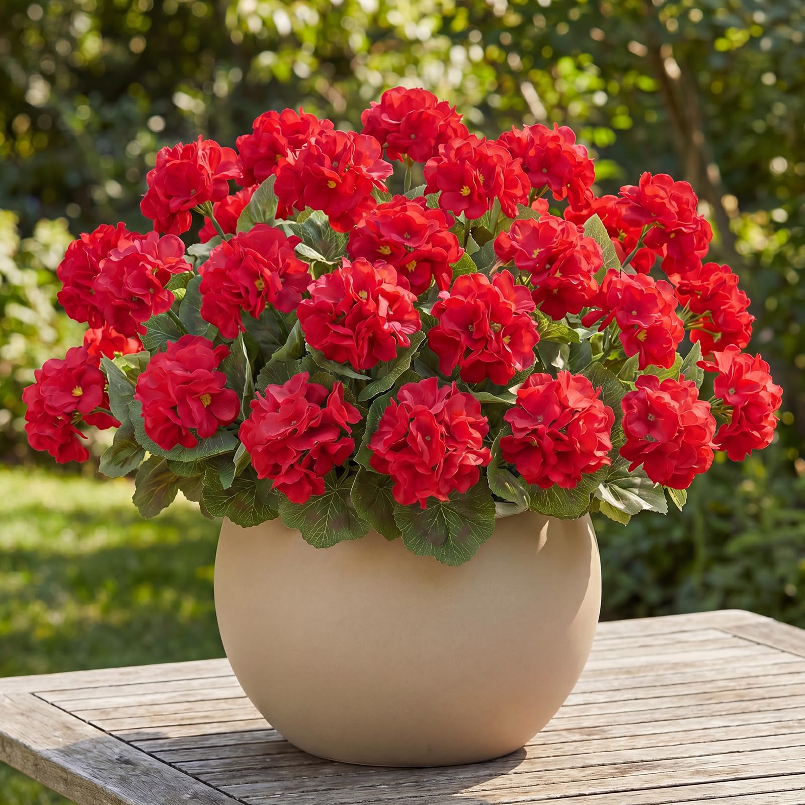 famibay 12 Pcs Artificial Geranium Flowers