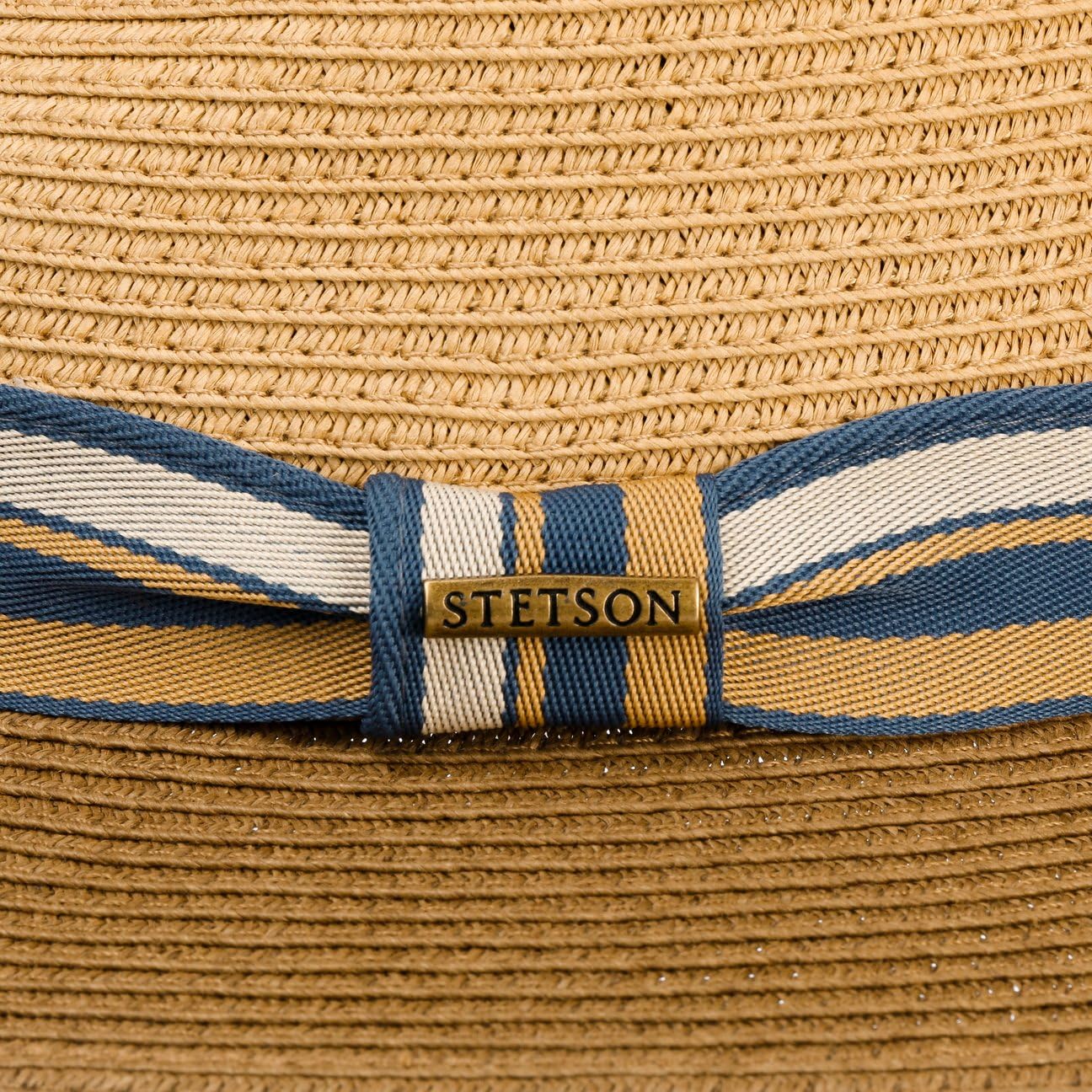 Stetson Chapeau en Paille Romaro Toyo Femme/Homme - Traveller D'Ete de Plage avec Ruban Gros Grain Ete Printemps-ete - M (56-57 cm) Marron