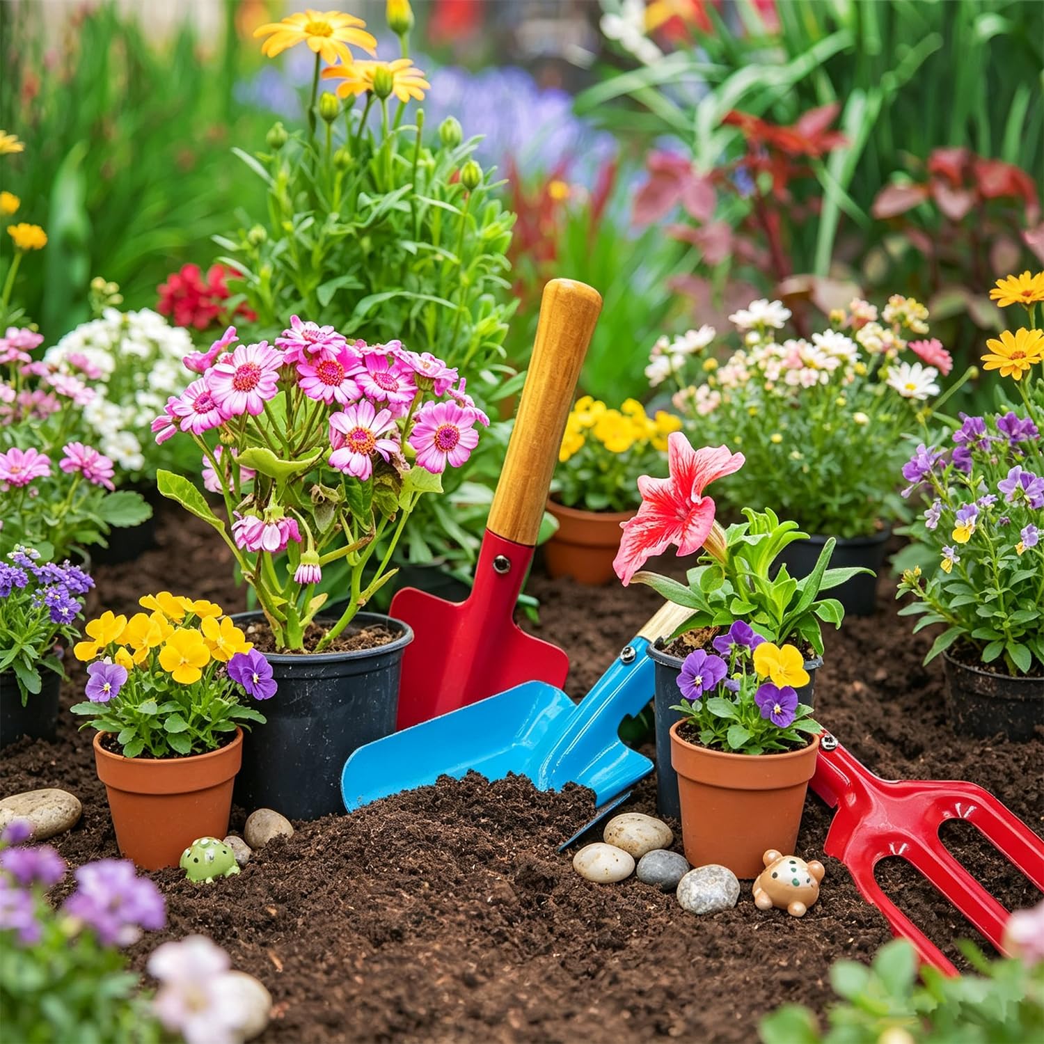 Kids Gardening Tools Set - Trowel, Rake & More -4