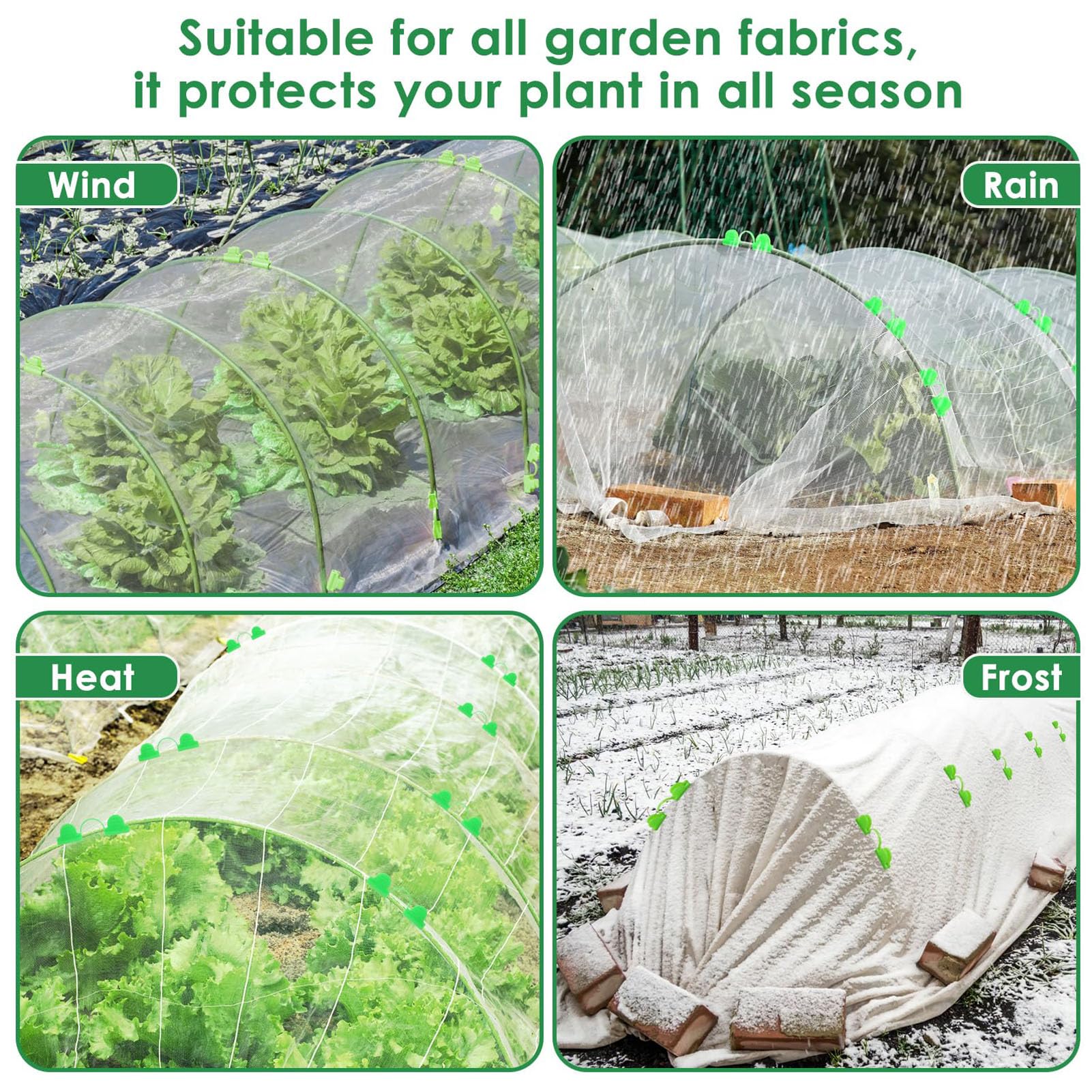 Pflanztunnel Bögen - 36 PCS Folientunnel für Hochbeet I Gewächshausbogen mit 6mm Kunststoff Umwickelt I DIY Gewächshausreifen Frühbeet Tunnel für Garten Zeile Abdeckung Pflanzen Obst Gemüse