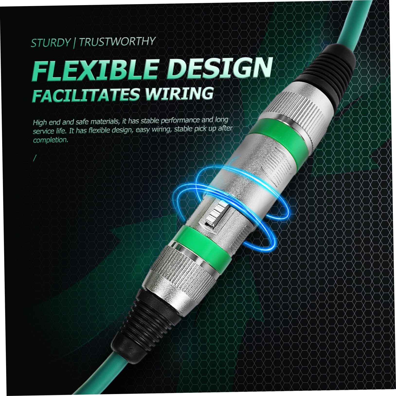 Artibetter Cavo per Microfono Xlr Maschio Femmina, Connessione Flessibile, Prestazioni Stabili, in Rame e Pvc, 5 Pezzi da 1m per Matrimoni e Feste