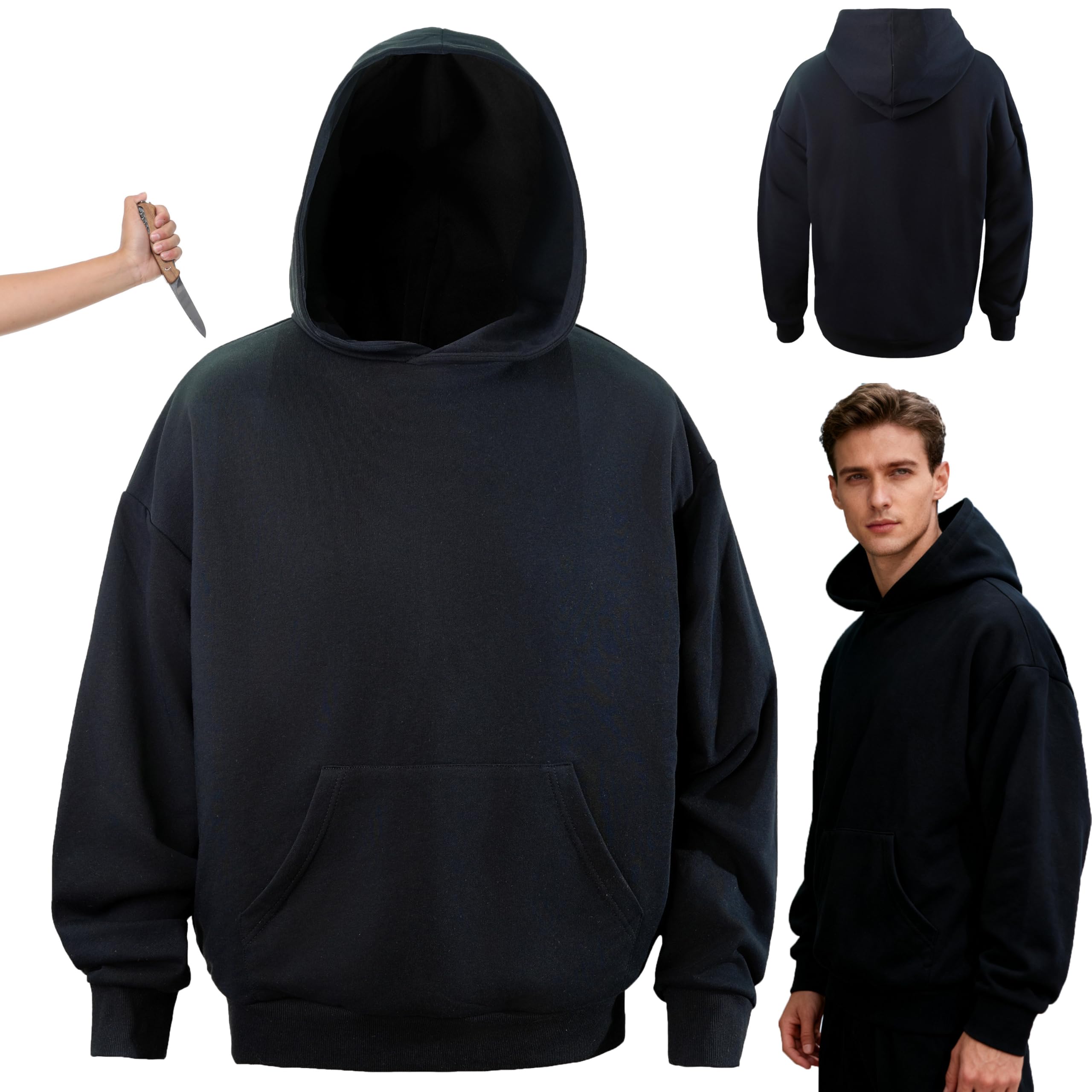 Kamizelka Odporna Na Dźgnięcia Koszula Antyprzecięciowa Unisex Poziom 5 Black-2XL | Lekki Sprzęt Ochronny Do Pracy W Ochronie Oferujący Oddychającą Elastyczną Obronę Przed Cięciem