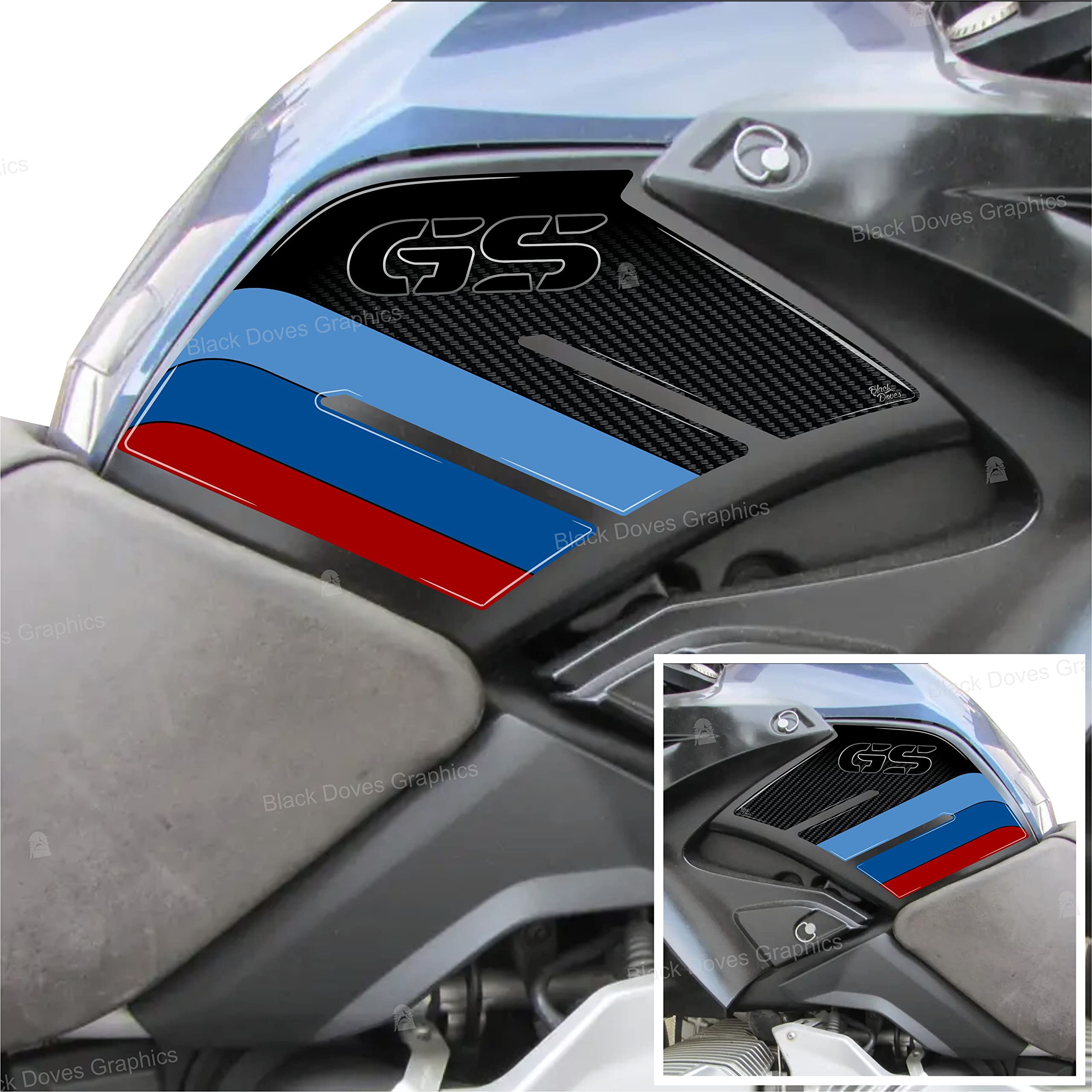 3D-Aufkleber Seitenschutz Für BMW R 1200 GS (Baujahr 2004-2007) | Mehrfarbig, Harz-Material | Einfacher Schutz Vor Kratzern