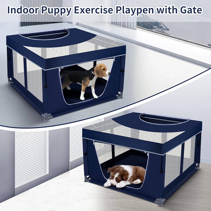Amazon.com : Dog Kitten Playpen with Play Pen Cover for Cat