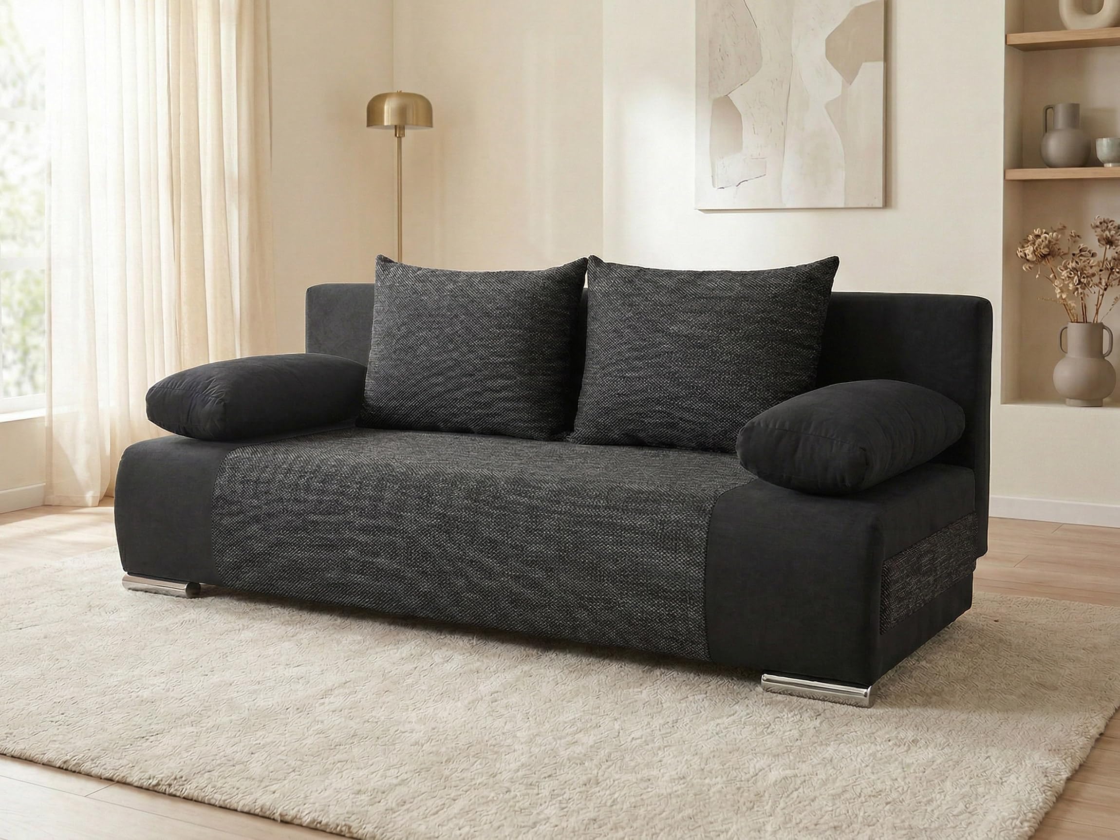 Sofnet - Schlafsofa Naki mit Bettkasten (Alova 04 + Berlin 02)