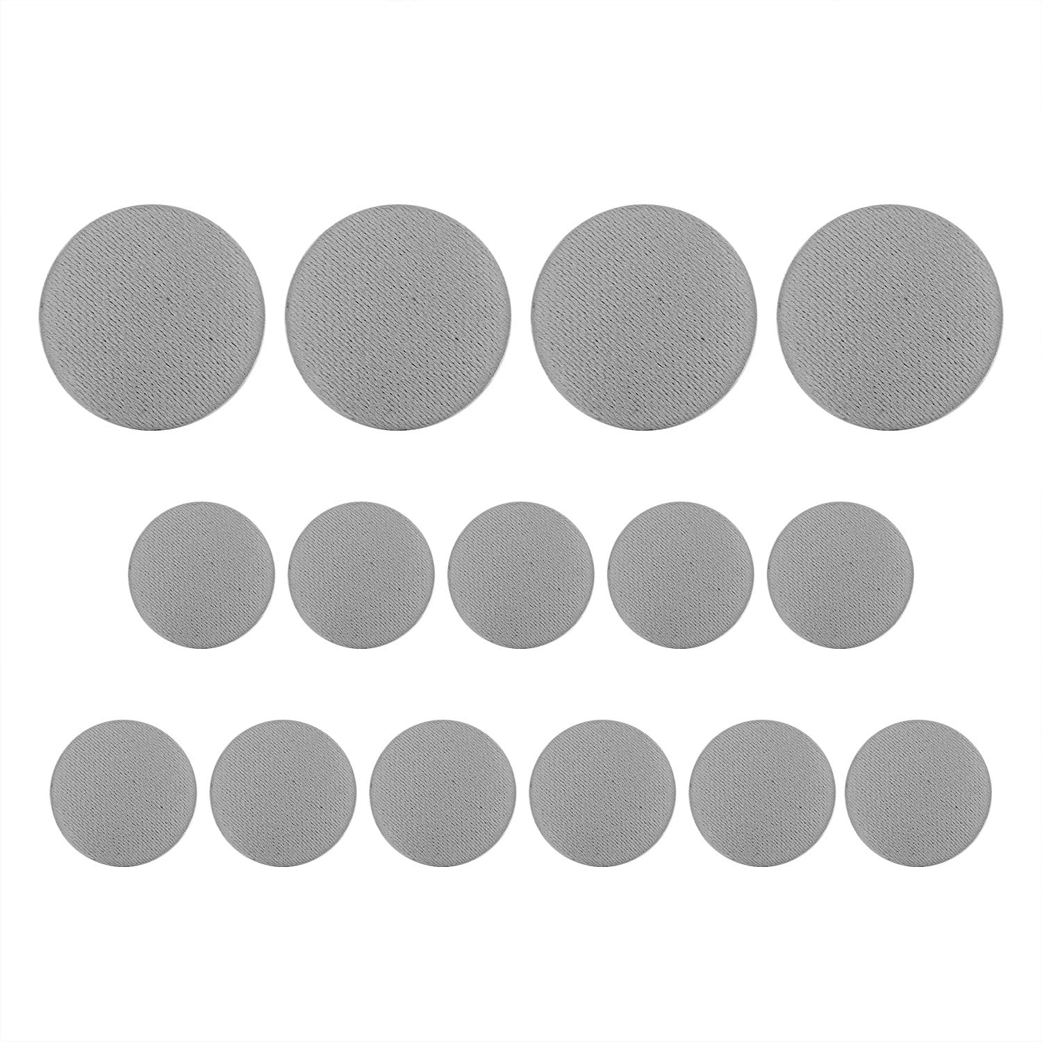 ButtonMode Tuxedo Suit Button 15pc Set (Fits Most Formalwear) Includes 4 Jacket Front Buttons (19mm or 3/4 Inch) and 11 Sleeve and Pant Buttons (15mm or 5/8 Inch), Blue Navy Satin, 15-Buttons