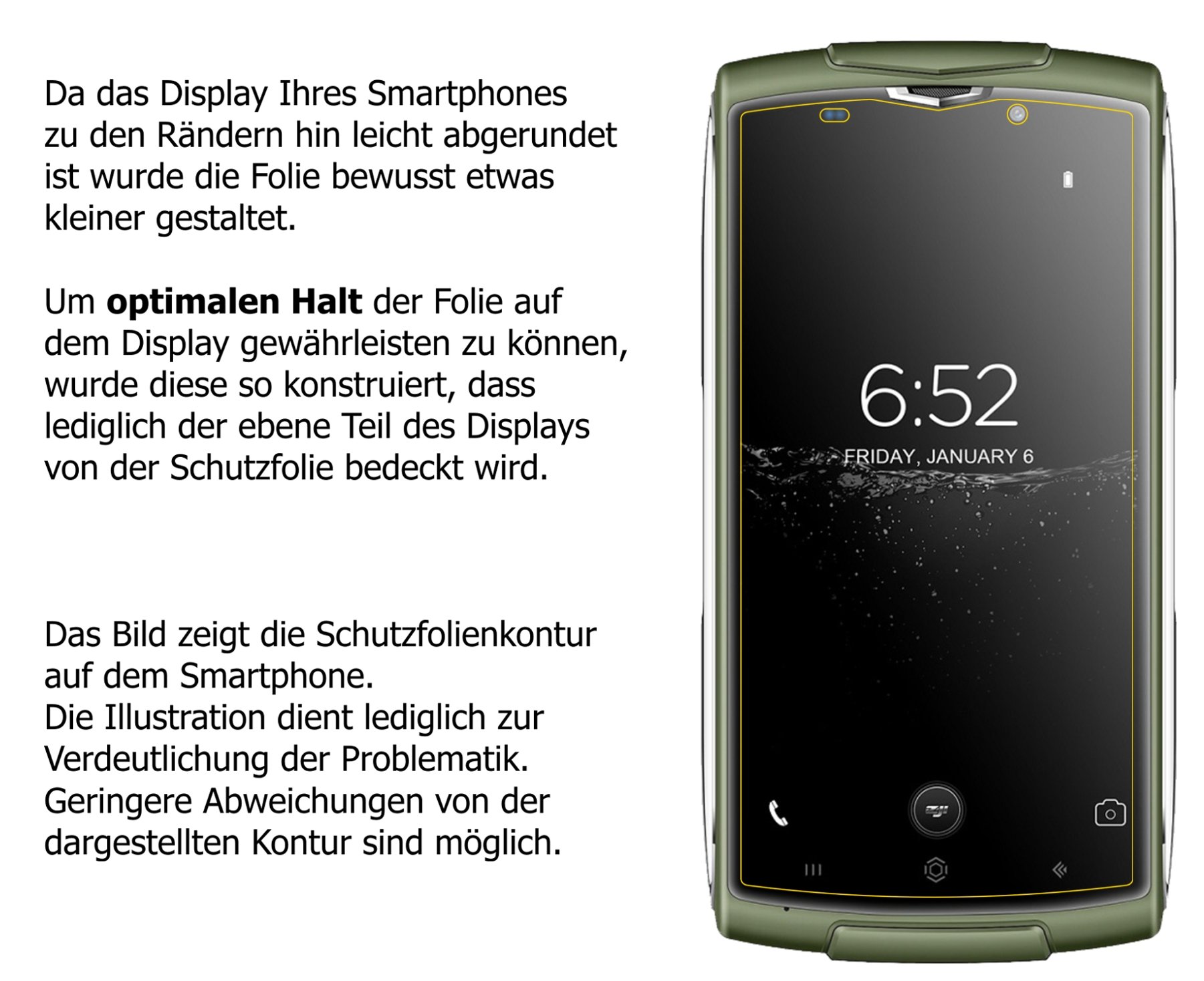 dipos I 6X Pellicola Protettiva antiriflesso Compatibile con HomTom H10
