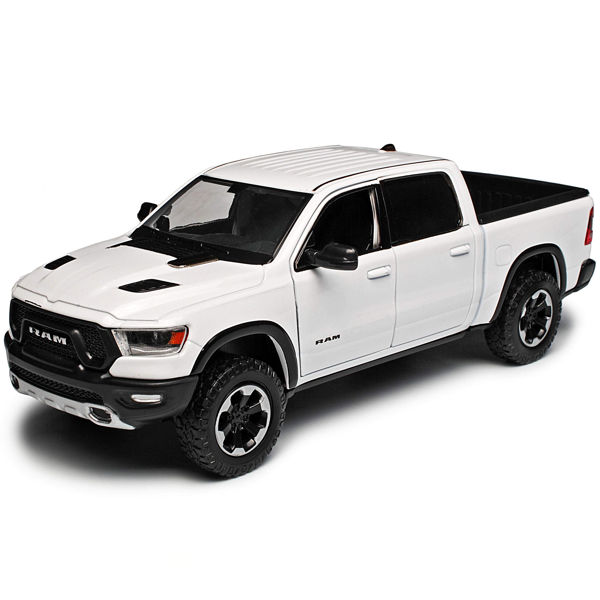 Dodge Ram 1500 Pick-Up Doppelkabine Weiss 5. Generation Ab 2019 1/24 Motormax Modell Auto