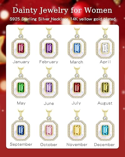 Miniatura 5 de Regalos para el día de la madre para esposa, collares de plata de ley, joyería cuadrada, perfecto para hija, mamá, novia, día de San Valentín,