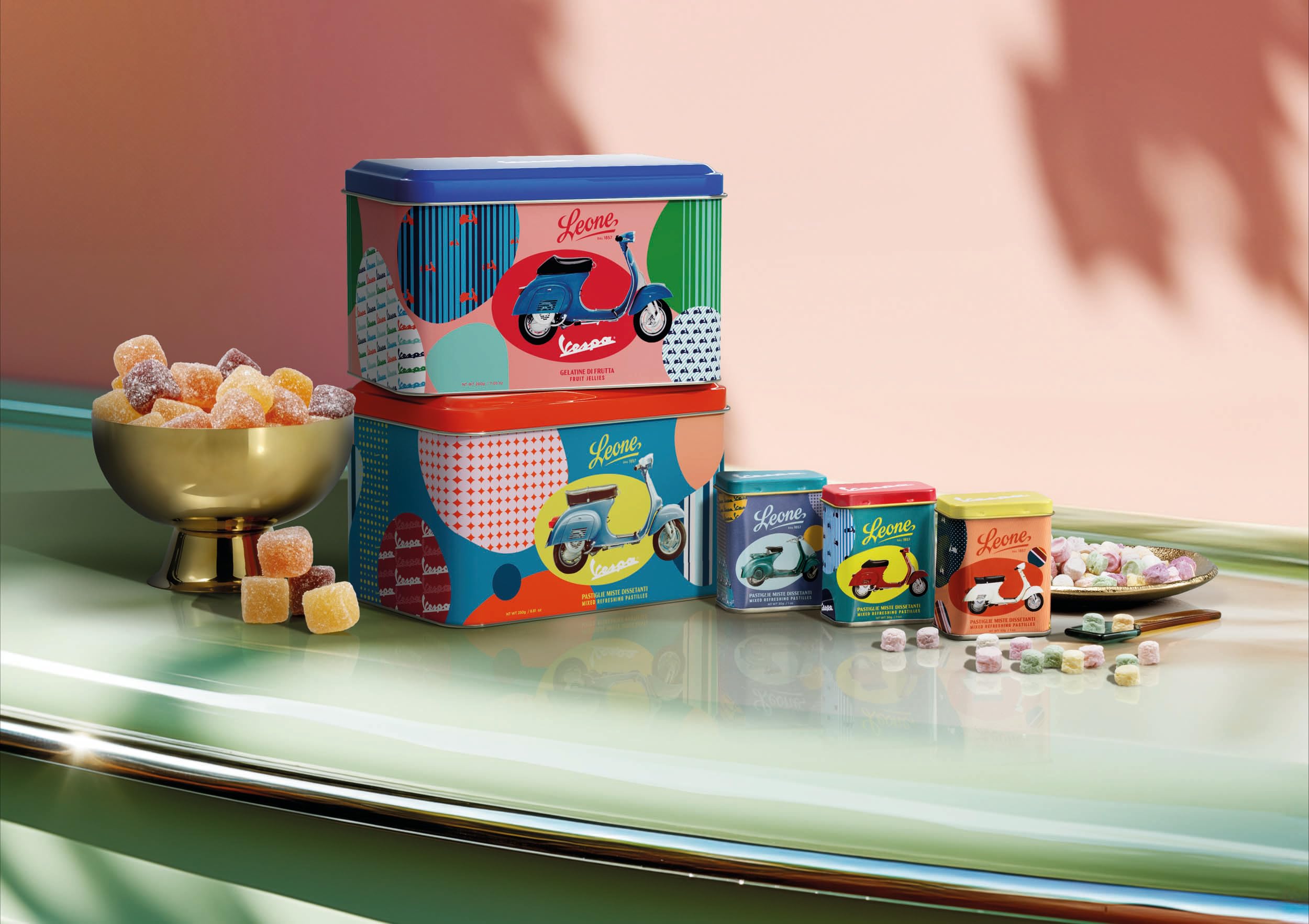 Leone dal 1857 – Pastiglie Leone Mixed Quenching Tin – Vespa