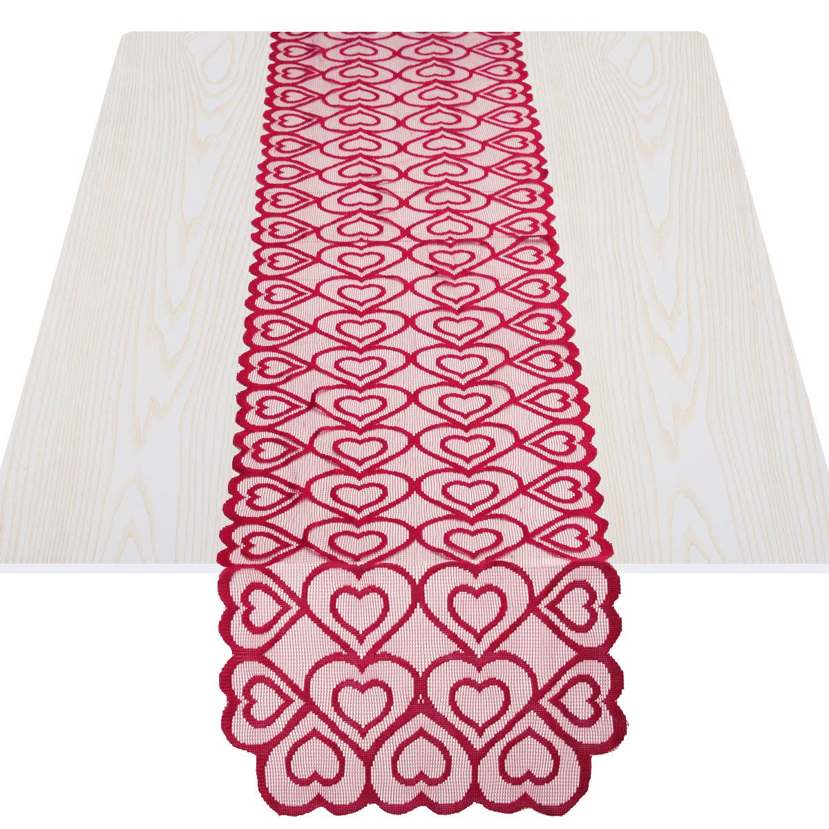 Chemin de table dentelle rouge mookaitedecor : sublimez votre décoration de mariage terne