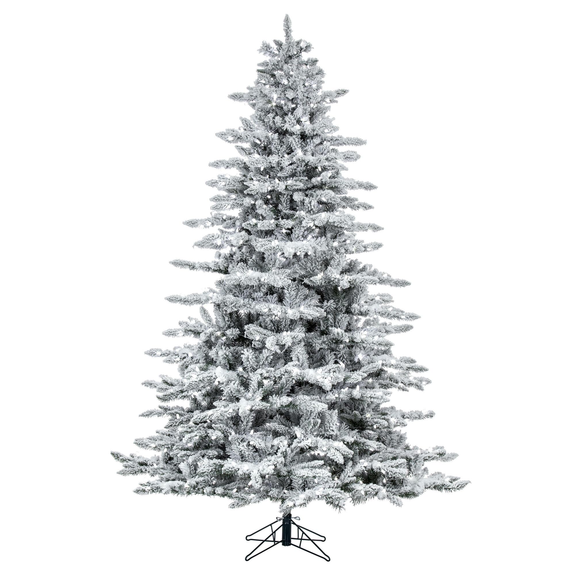 Amazon.com: Vickerman 7.5' Pre-Lit Artificial Flocked Utica Fir