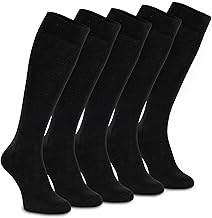 OCERA 5 Paar Kniestrümpfe für Damen & Herren (unisex) in verschiedenen Farben, ÖKO-TEX Standard 100 zertifizierte Baumwolle