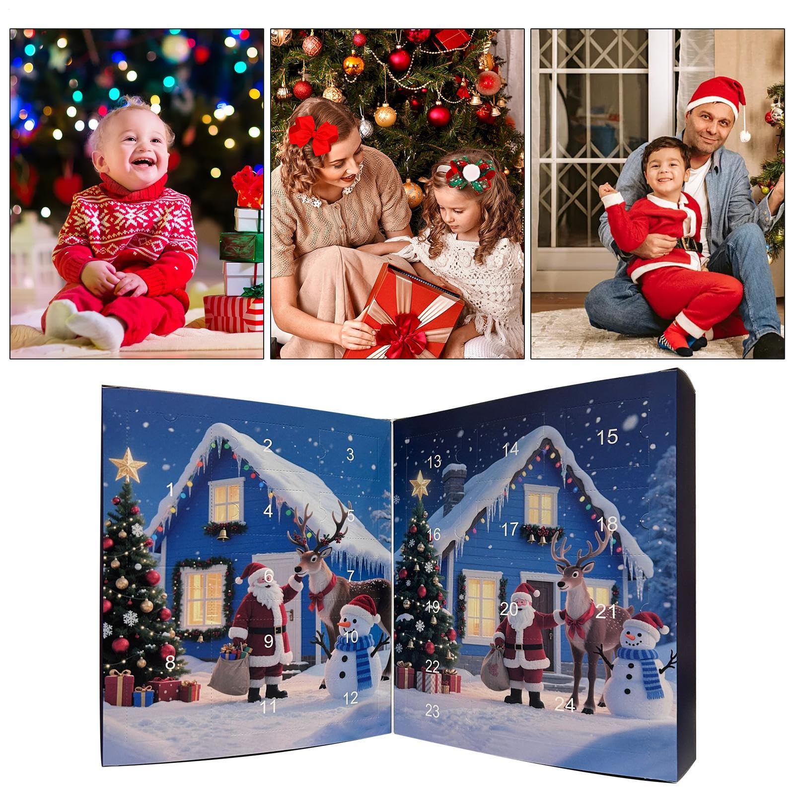 Calendario de Adviento de Navidad 2025 – 2025 Adviento de Navidad | 24 días | Decoración coleccionable para el hogar para adolescentes, niños, niñas, adultos, mujeres, de cumpleaños