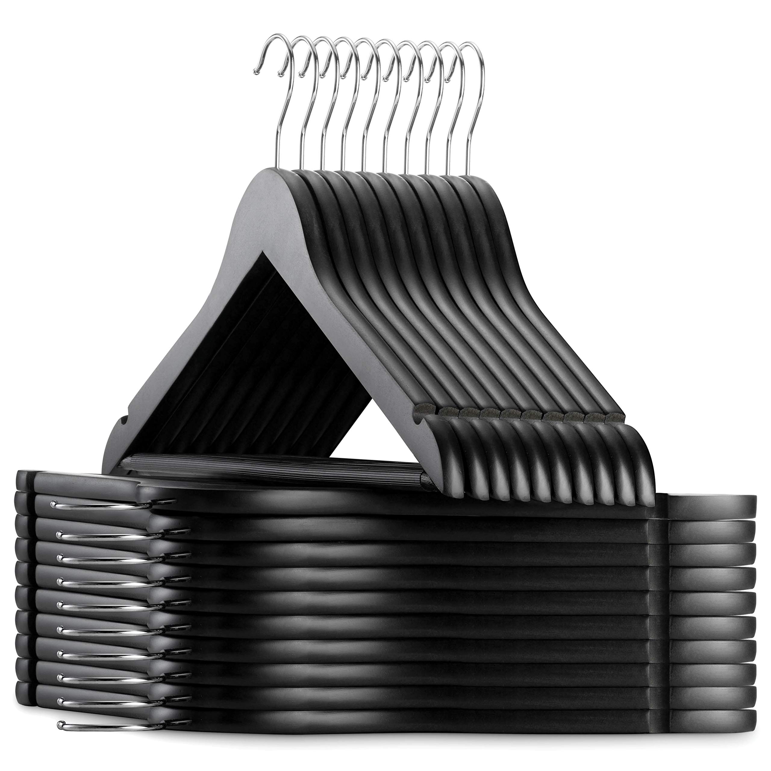 Zober Wooden Hangers 20 Pack