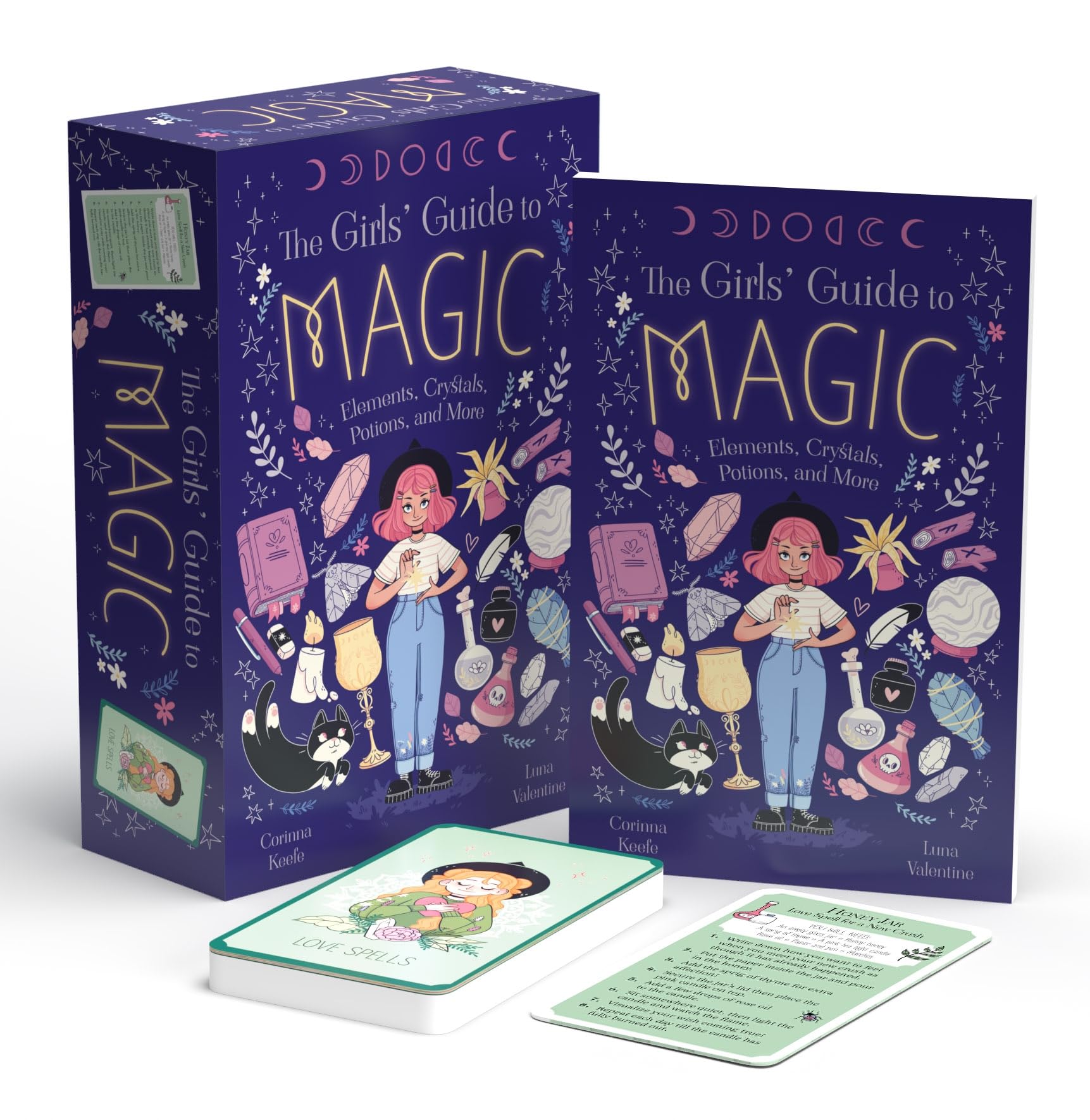 The Girls' Guide to Magic: Book and 52 Spell Cards on Elements, Crystals, Potions, and More