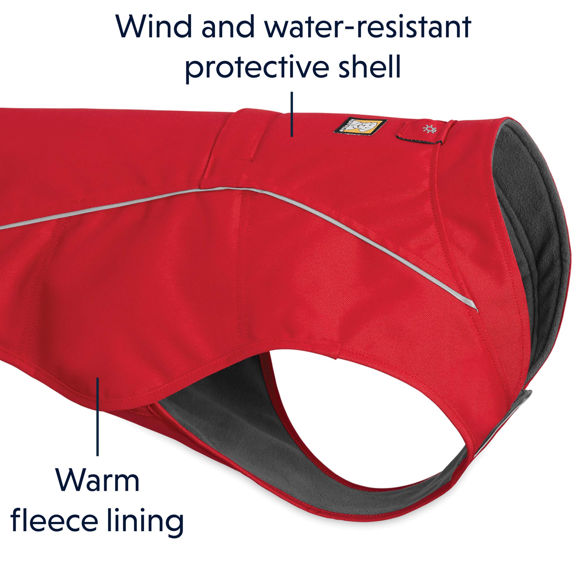 Ruffwear Veste résistante doublée polaire pour chien, Chiens mini, Taille: XXS, Rouge (Red Currant), Overcoat, 05203-615S2
