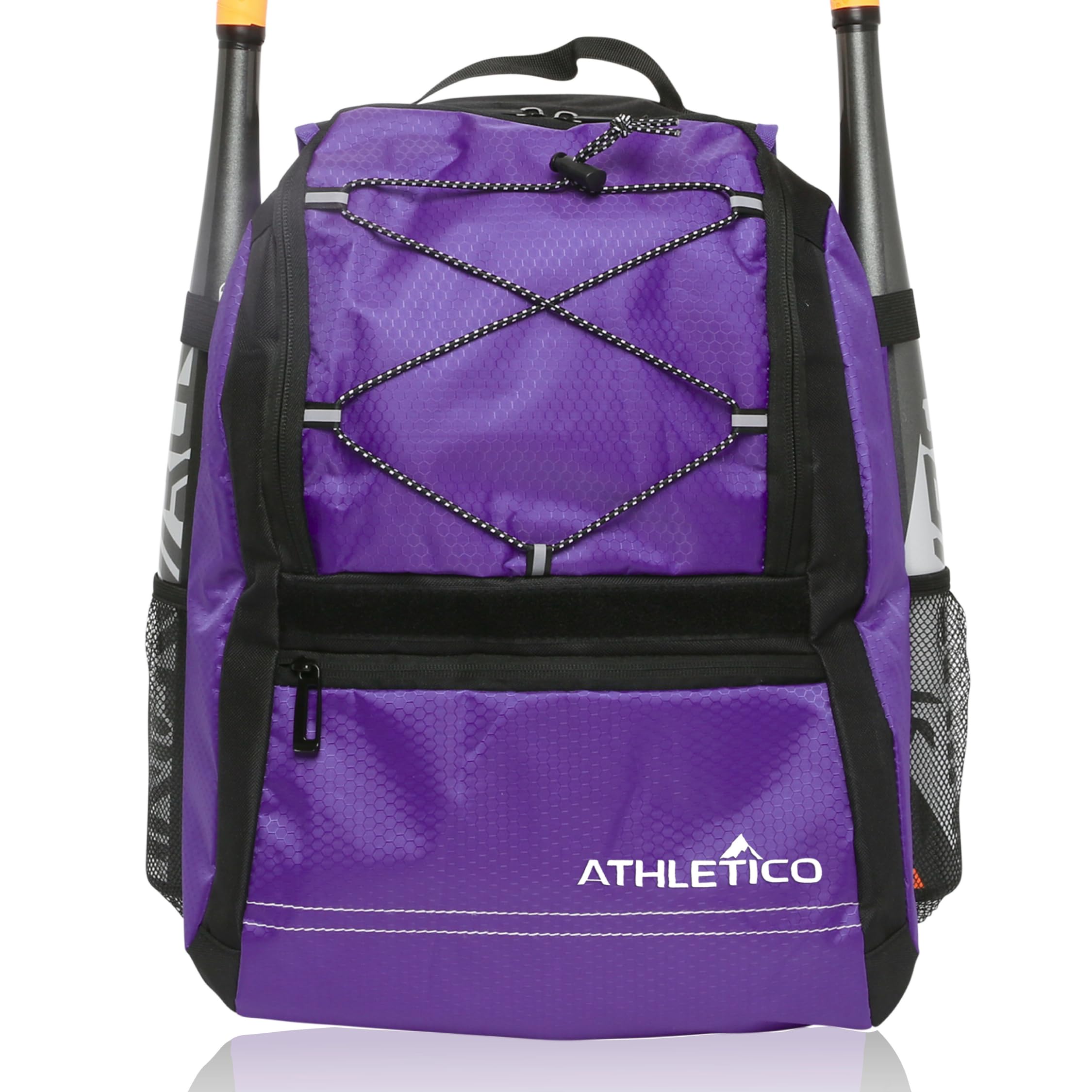 Athletico Youth Baseball Bag - Bat Backpack for Baseball, T-Ball & Softball Equipment & Gear | Holds Bat, Helmet, Glove | Fence Hook