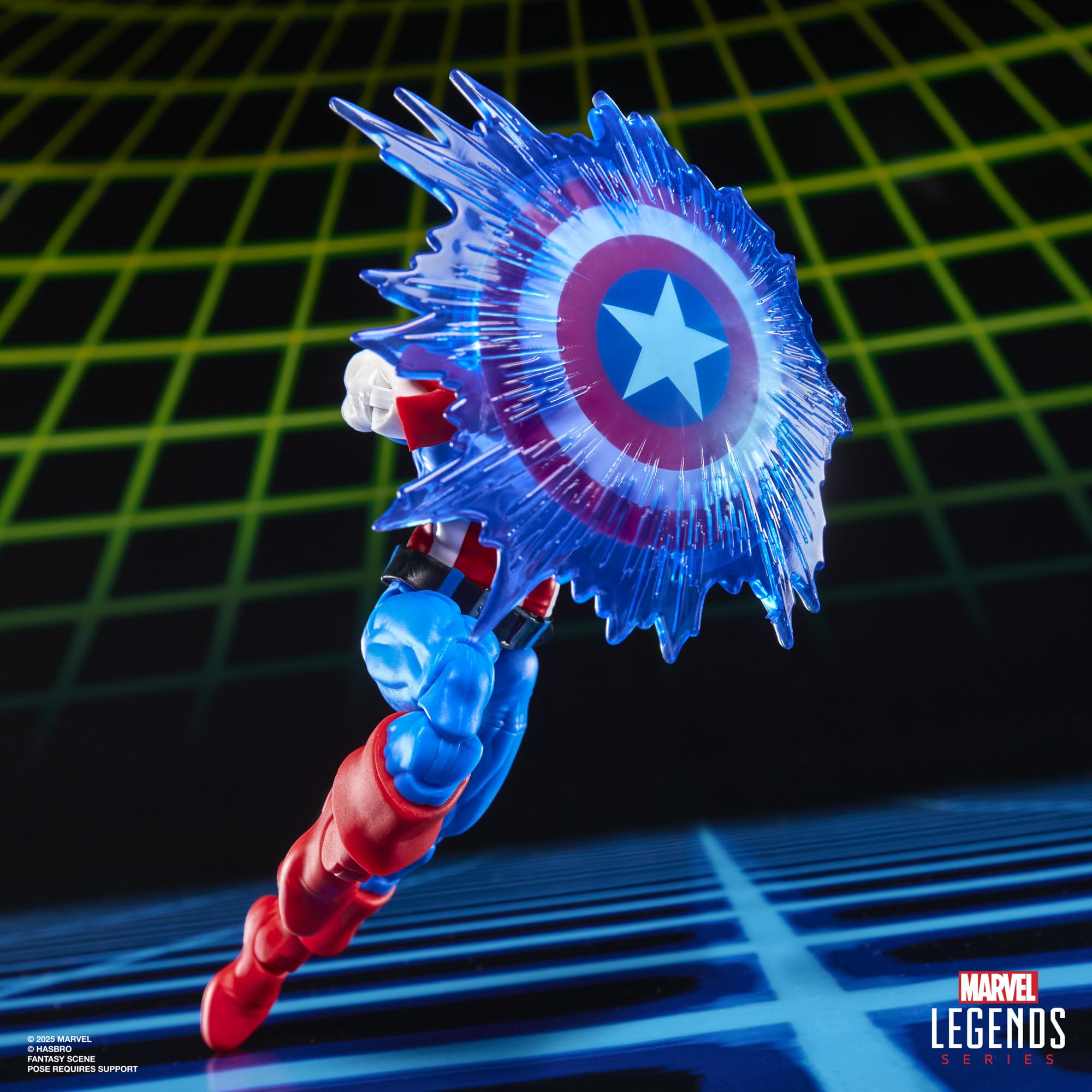Marvel Legends Series Gamerverse Captain America vs Venom Action-Sammelfiguren, Blau
