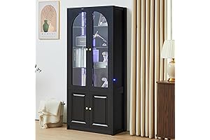 70&quot; Tall Display Cabinet with Glass Doors