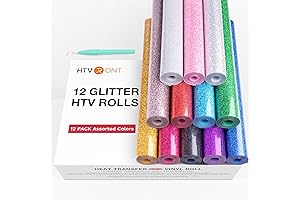 HTVRONT Glitter Vinyl Rolls - Easy to Cut & Weed Glitter HTV...