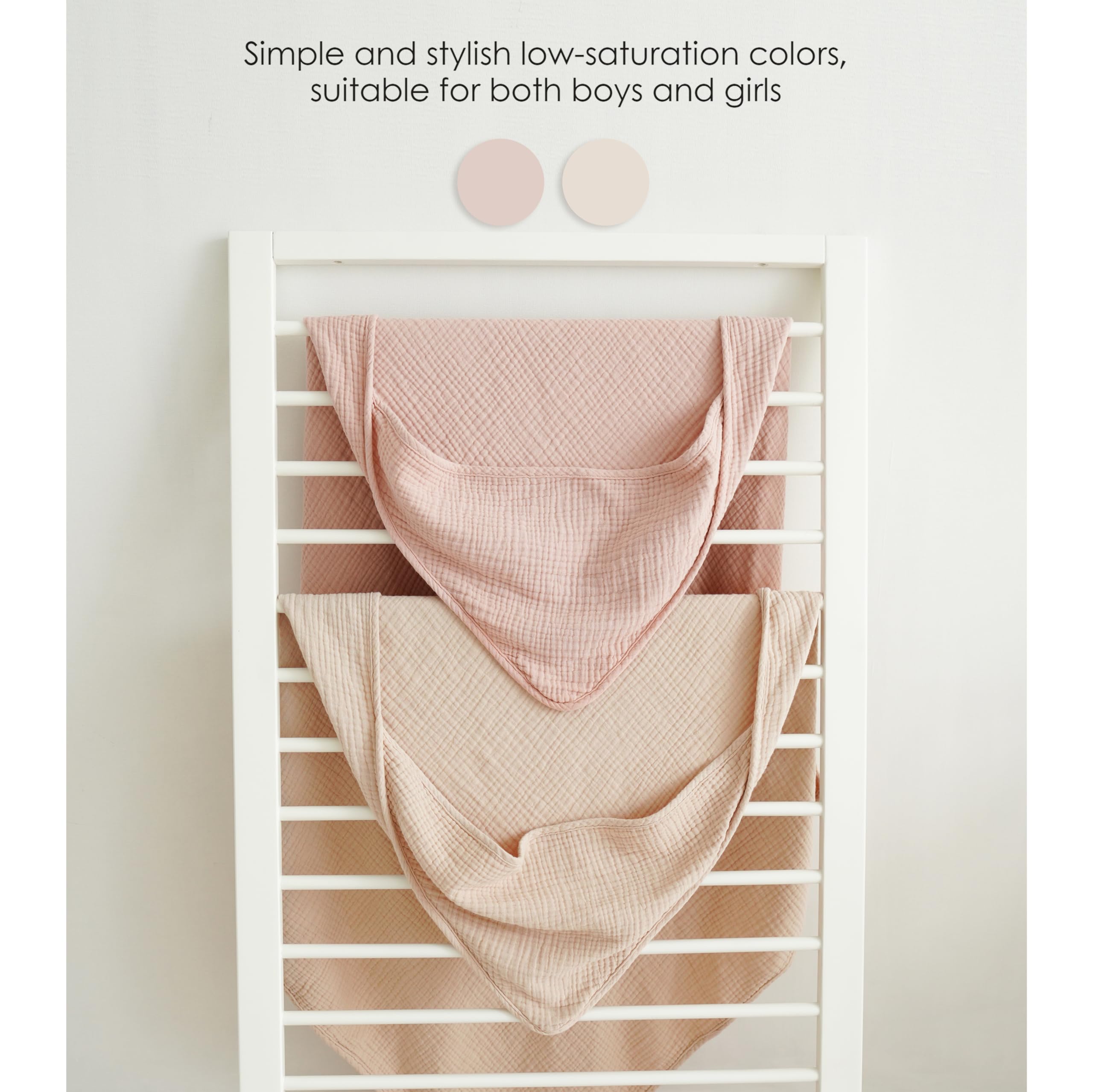 MairMore Toallas de muselina con capucha para recién nacidos, 100 % algodón, toallas de baño para bebé, suaves y absorbentes, toalla de bebé con capucha para niños y niñas, tamaño grande, 81 x 81 cm