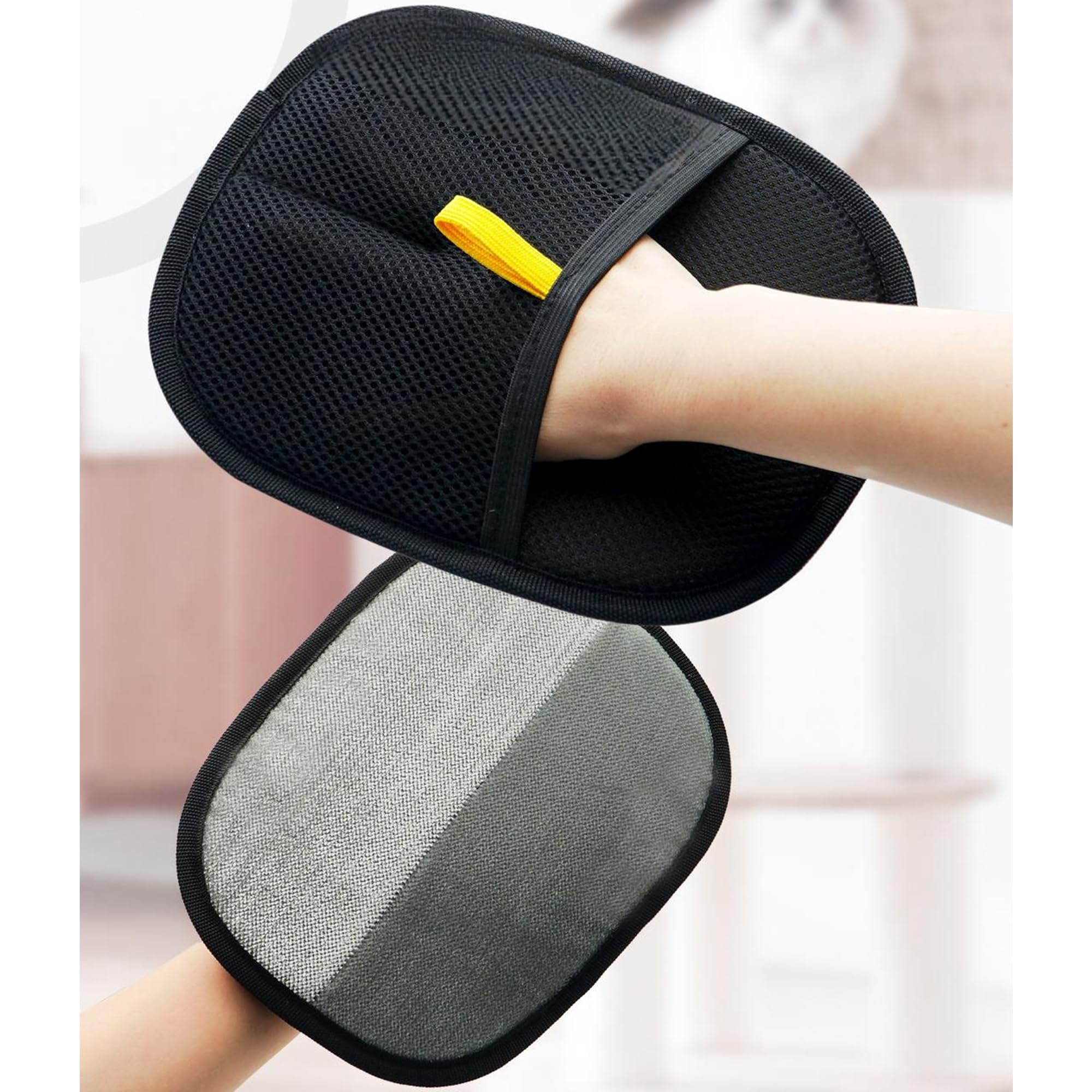 Gants De Toilettage Double Face Pour Chien Et Chat – Enlèvement Des Poils, Lavage, Réutilisables