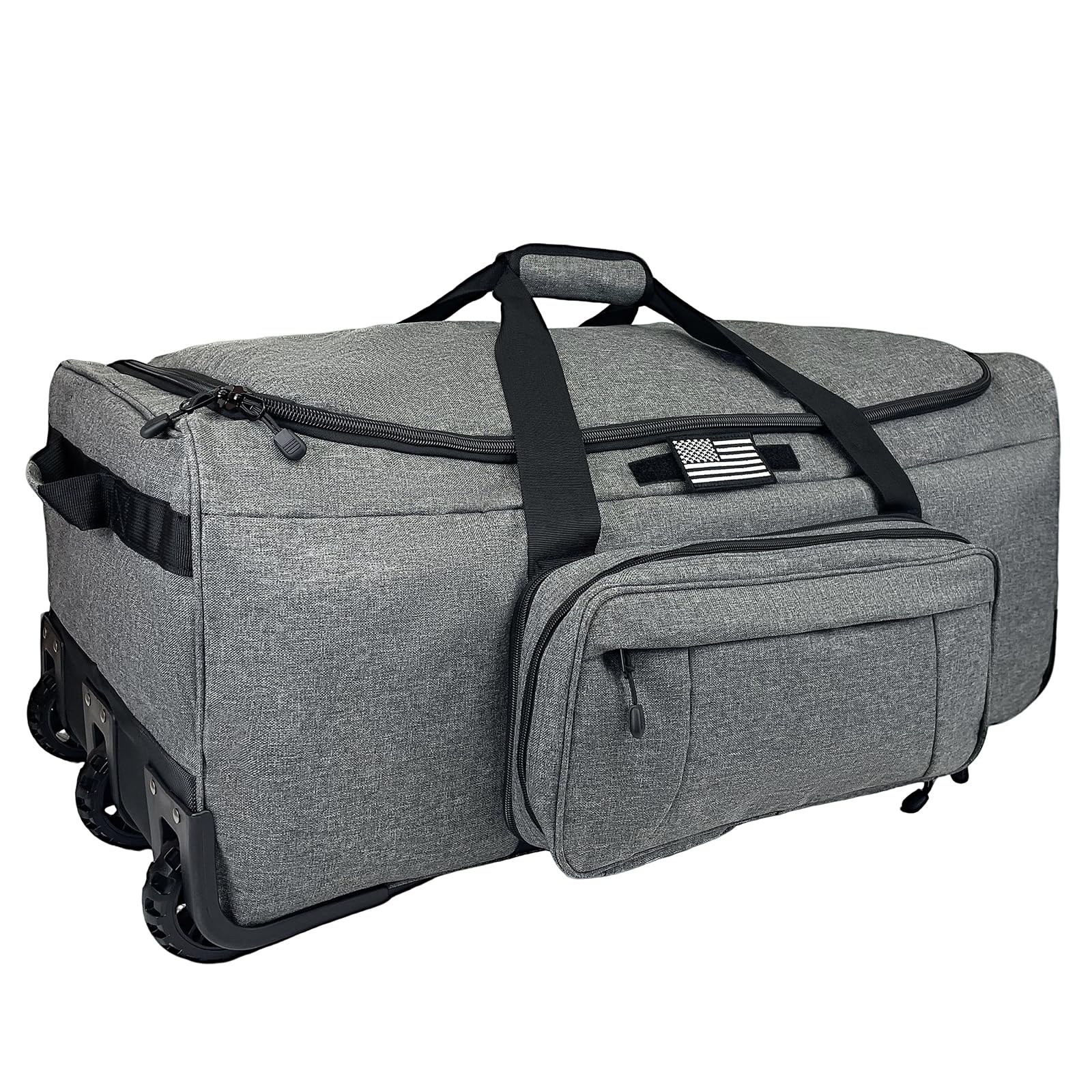 WOLT 120L Rolling Duffle Bag with Wheels, Large Deployment Military Bag, Wheeled Heavy Duty Luggage for Travel, Camping