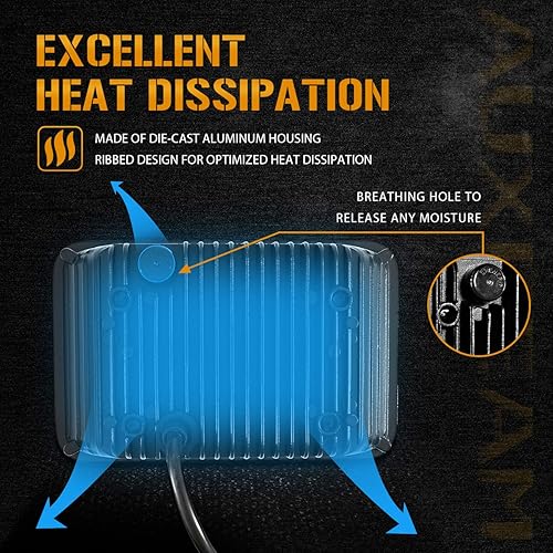 Miniatura 5 de Auxbeam Faros delanteros LED de 4 x 6, 4 faros delanteros rectangulares aprobados por DOT de 60 W, H4651, H4652, H4656, H4666, H6545, compatibles