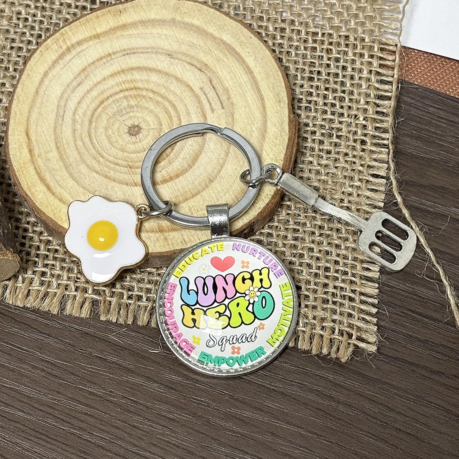 Lunch Lady Appreciation Gifts Cafeteria Worker Thank You Gifts Lunch Hero School Staff Graduation Gift Lunch Server Keychain Lunch Lady Retirement Keychain Crew Best Gift for Christmas Birthday image 4