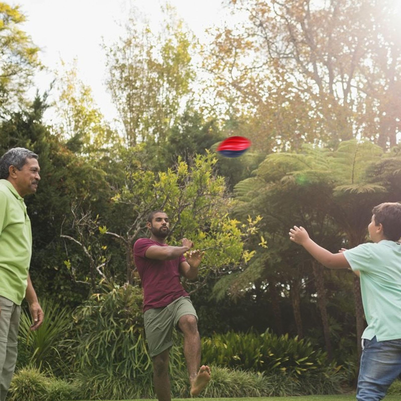 Generico Palla da allenamento per rugby per bambini - Design con impugnatura a a rimbalzo lento, palla da pratica in morbida e resistente, giocattolo sportivo leggero da 5 pollici per lo sviluppo