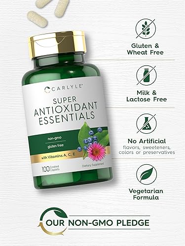 Miniatura 5 de Carlyle Suplemento antioxidante  100 cápsulas  Complejo nutricional  Vitamina A, C, E  Fórmula sin OMG, sin gluten