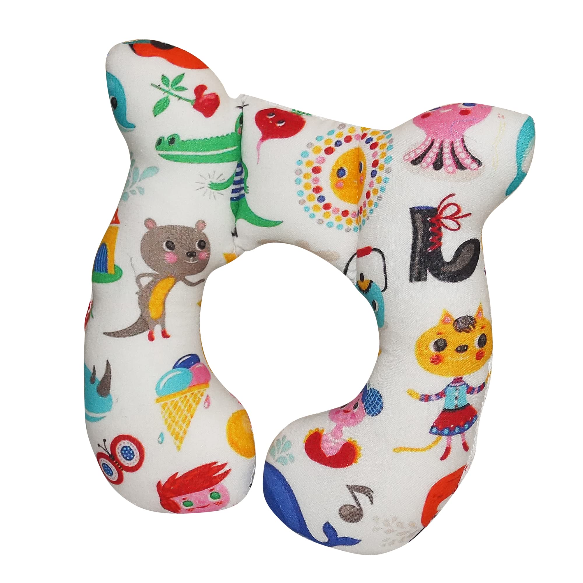 Oscar Home Infant Head and Neck Support Pillow for Car Seat, Baby Travel Pillow, for 0-18 Months Old, Kid's Neck Pillow, Soft and Skin Friendly,Neck Pillow (Daisy) - Image 5 thumbnail