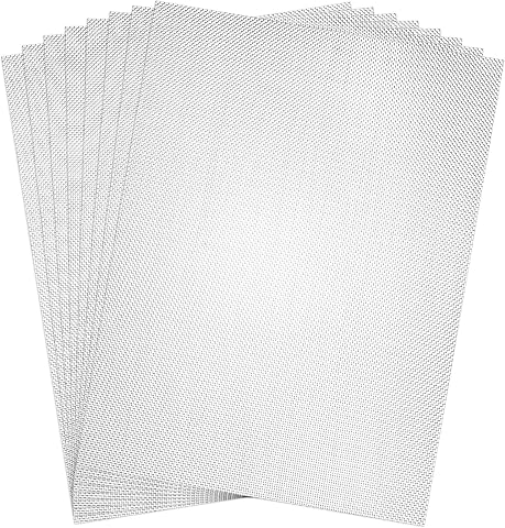 Malla de alambre de acero inoxidable (paquete de 8), 30 x 21 cm, malla metálica tejida (malla 20) Rejilla Anti-Roedores/Insectos para Ventilación,Rejilla Metálica Para Jardin de Seguridad de.
