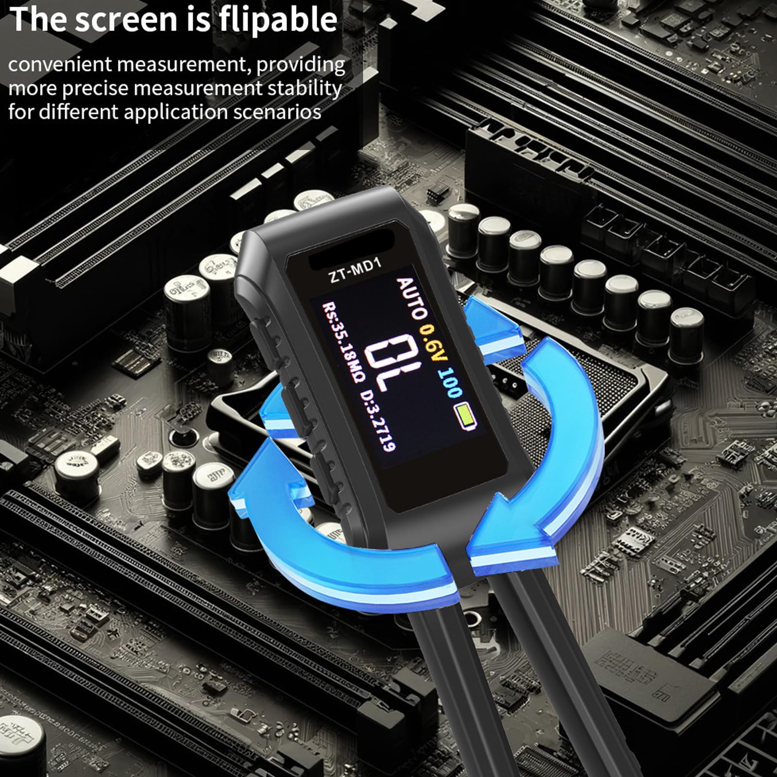 Probador de diodo de inductancia de capacitancia de resistencia, pinzas digitales, herramientas de medición, probador profesional, herramienta de ingenieros electrónicos