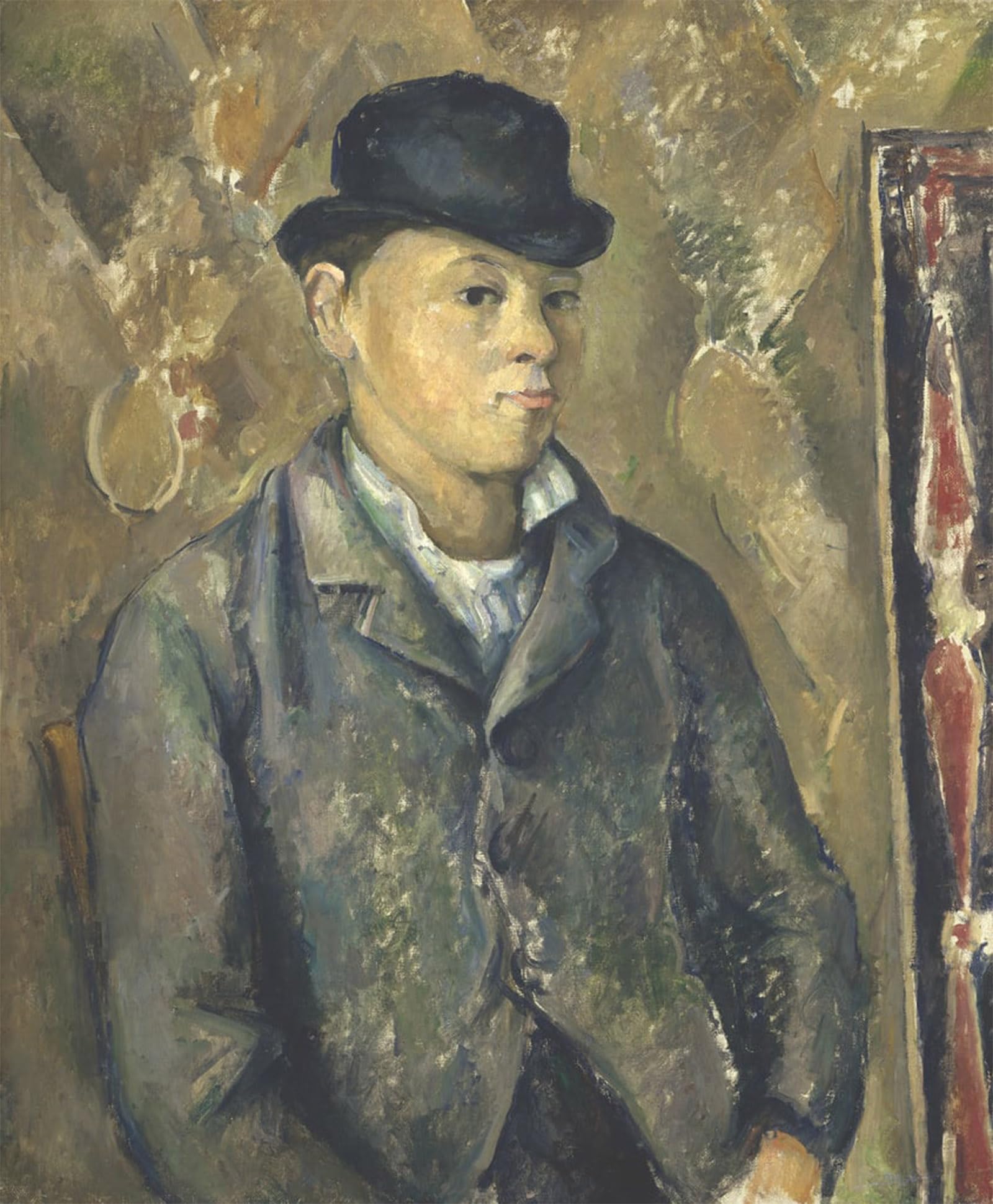 IPLUPJDY Abstract Painting Vintage Canvas Painting Wall Poster the Artist's Son Paul by Paul Cézanne Portrait Image for Home Decor 60x90cm