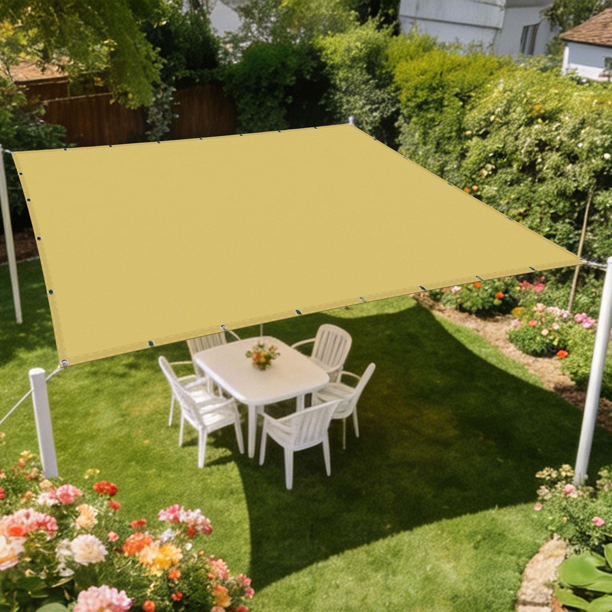 Voile d'ombrage étanche 90x350 cm toile jaune sable balcon