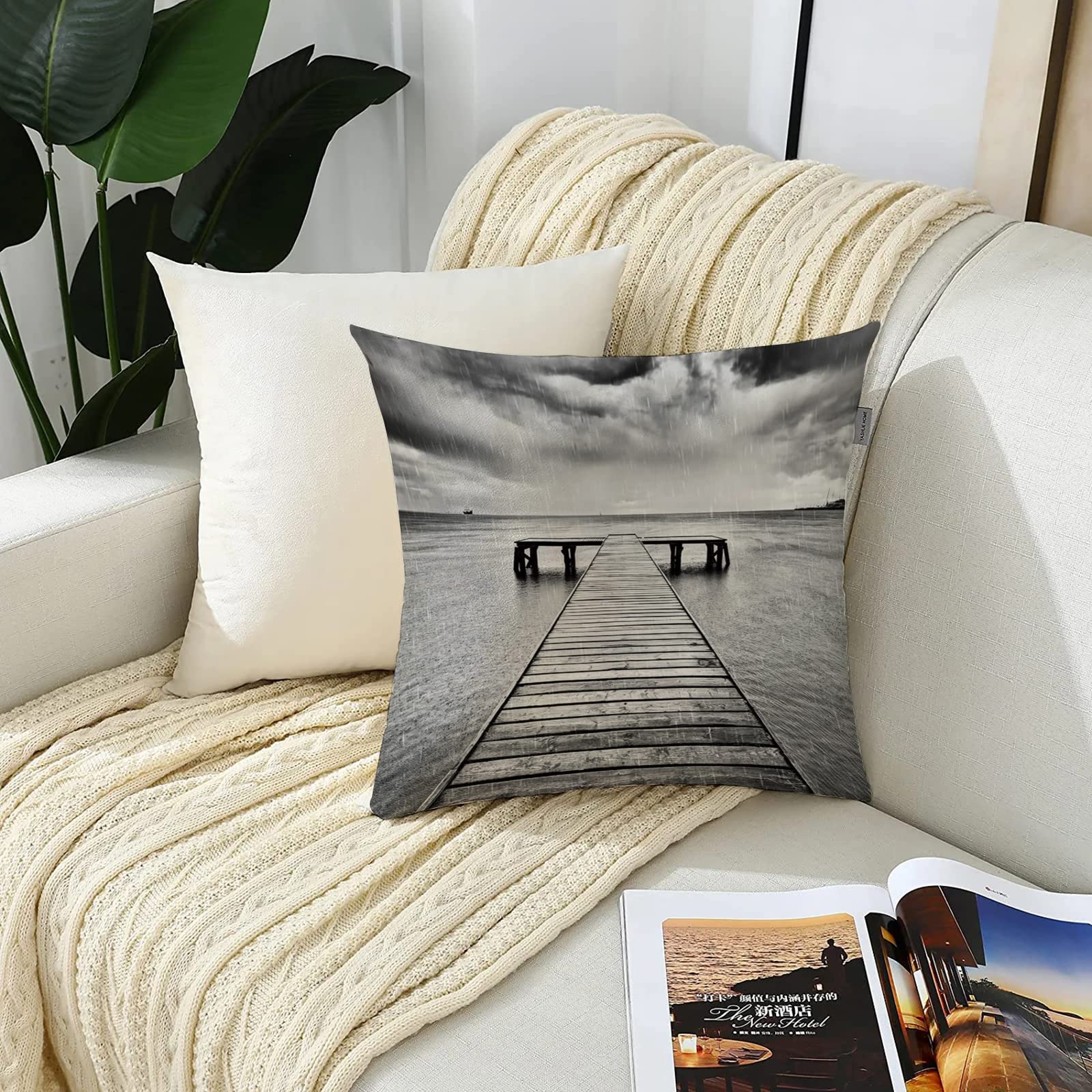 2 pezzi Federe per cuscini decorativi in peluche ricamati con