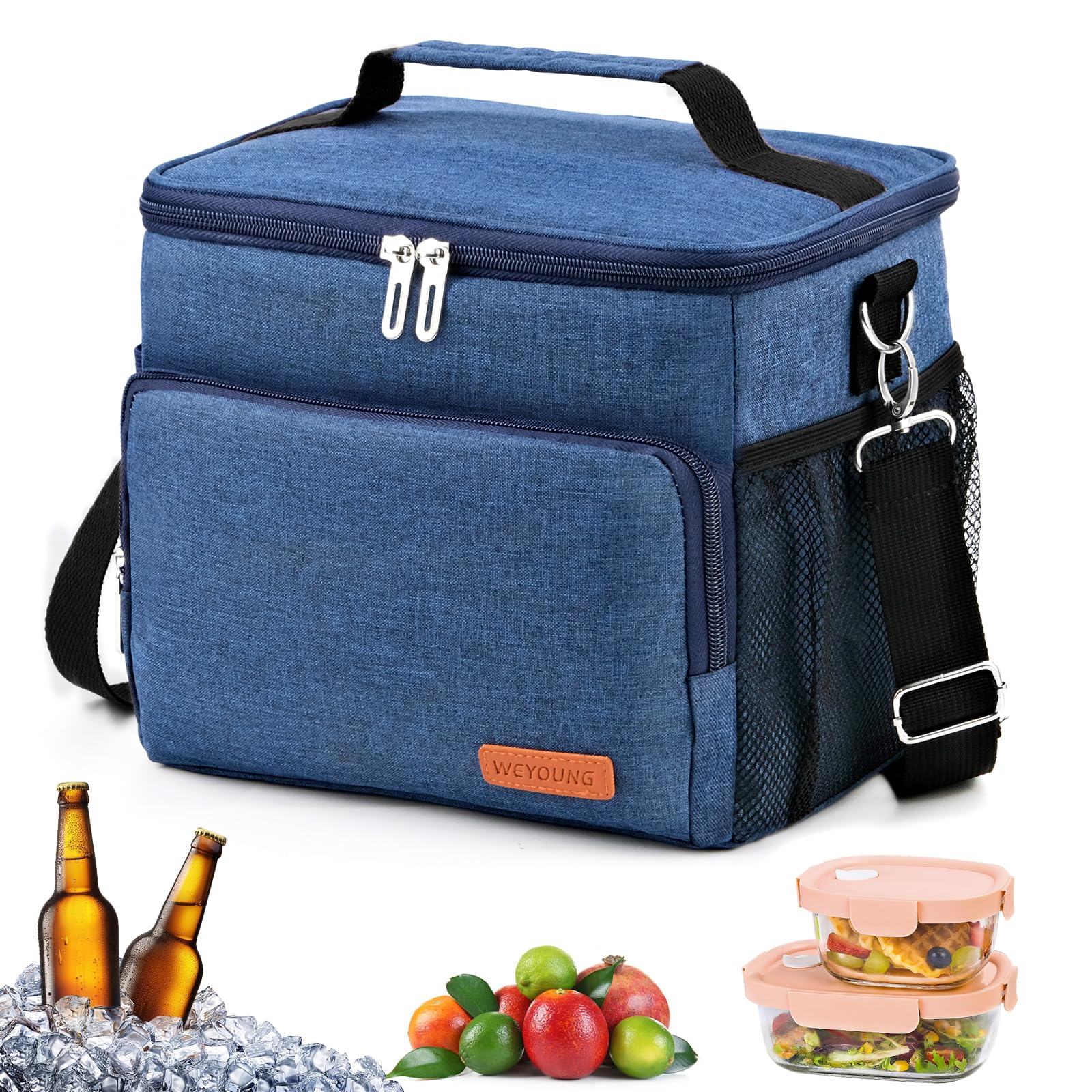 Tufa Bolsa Térmica, Bolsa Nevera Pequeña, Bolsa Almuerzo Plegable Impermeable, Bolsa de Picnic, Bolso Térmico Pequeña, Nevera Trabajo para Trabajo, Escuela, Picnic, Viajes, Camping