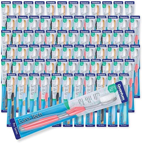 Euro TECH - Cepillo de dientes ultra fino a granel, 72 CT (caja de 72 cepillos de dientes), original, varios colores, 1.0 unidades