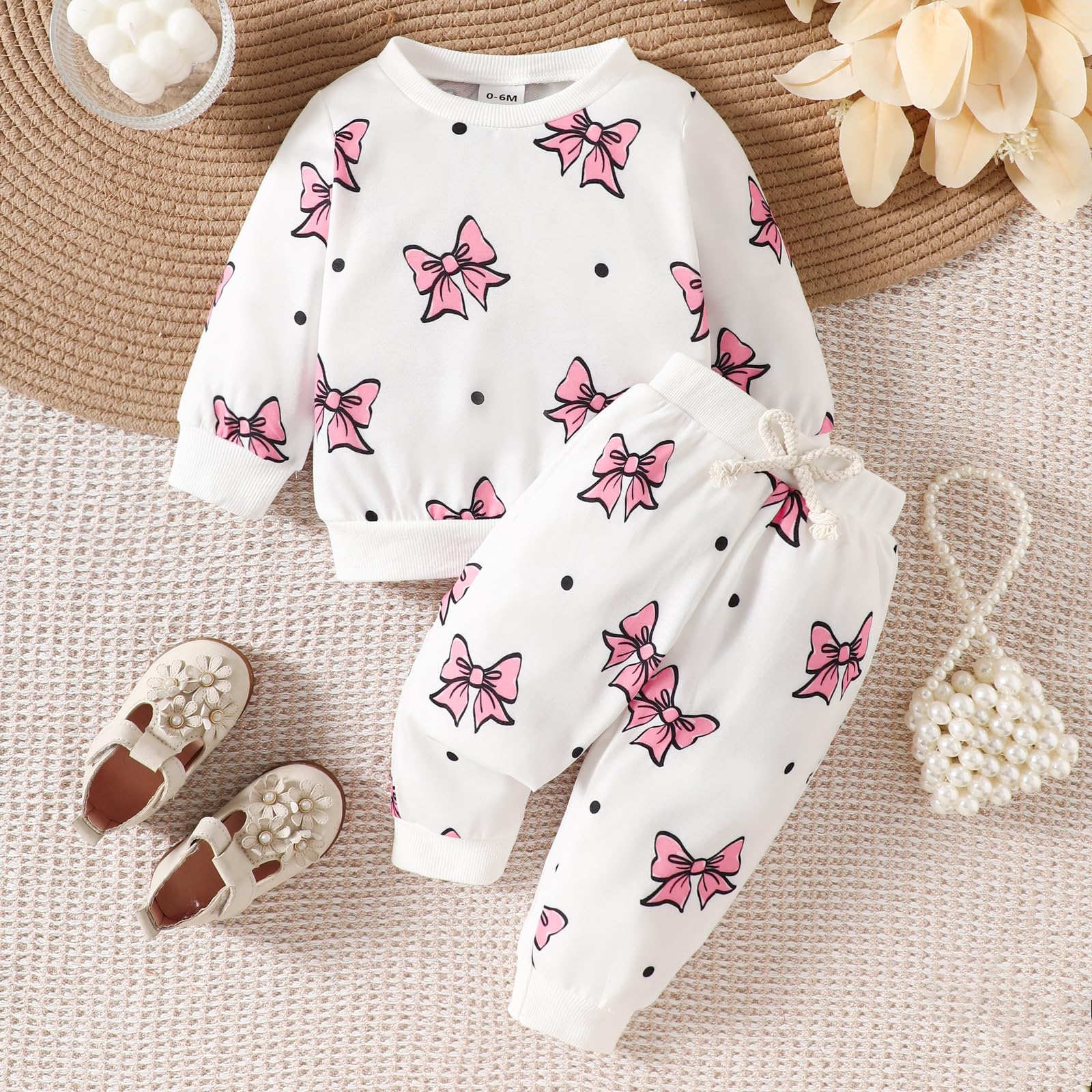 Mud Pie Baby Toddler Girls' Ruffle Long Sleeve Two Piece Tunic and Legging Play Set, Twirly girl, 12-18 MOS