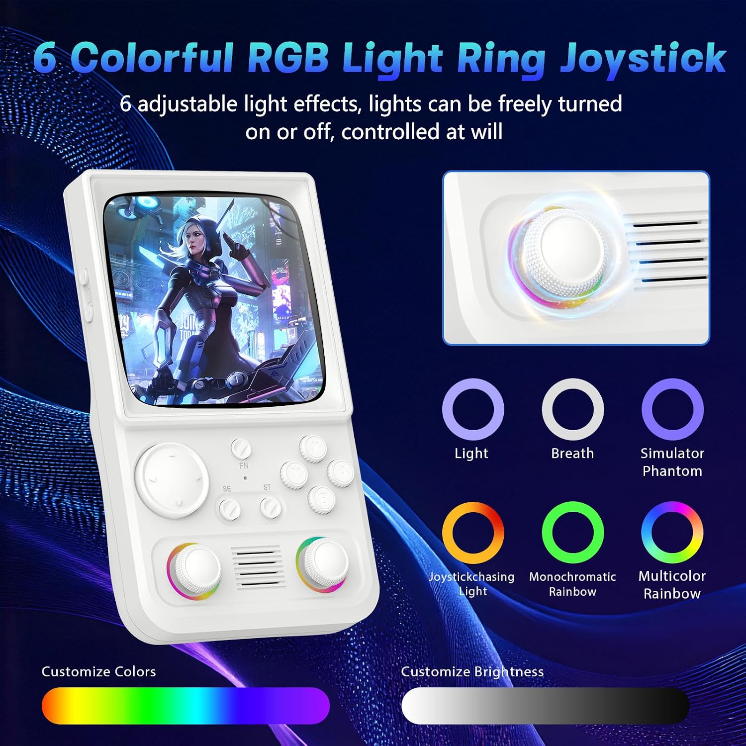 R36TMAX Retro Handheld Game Console, Portable Retro Gaming Console with 4.0” CRT-Inspired Screen, 4000mAh Arcade Classics, Supports Multiple Emulators, WiFi Network Battling, 64GB (White) 6 81mhJx e2aL. SL1500