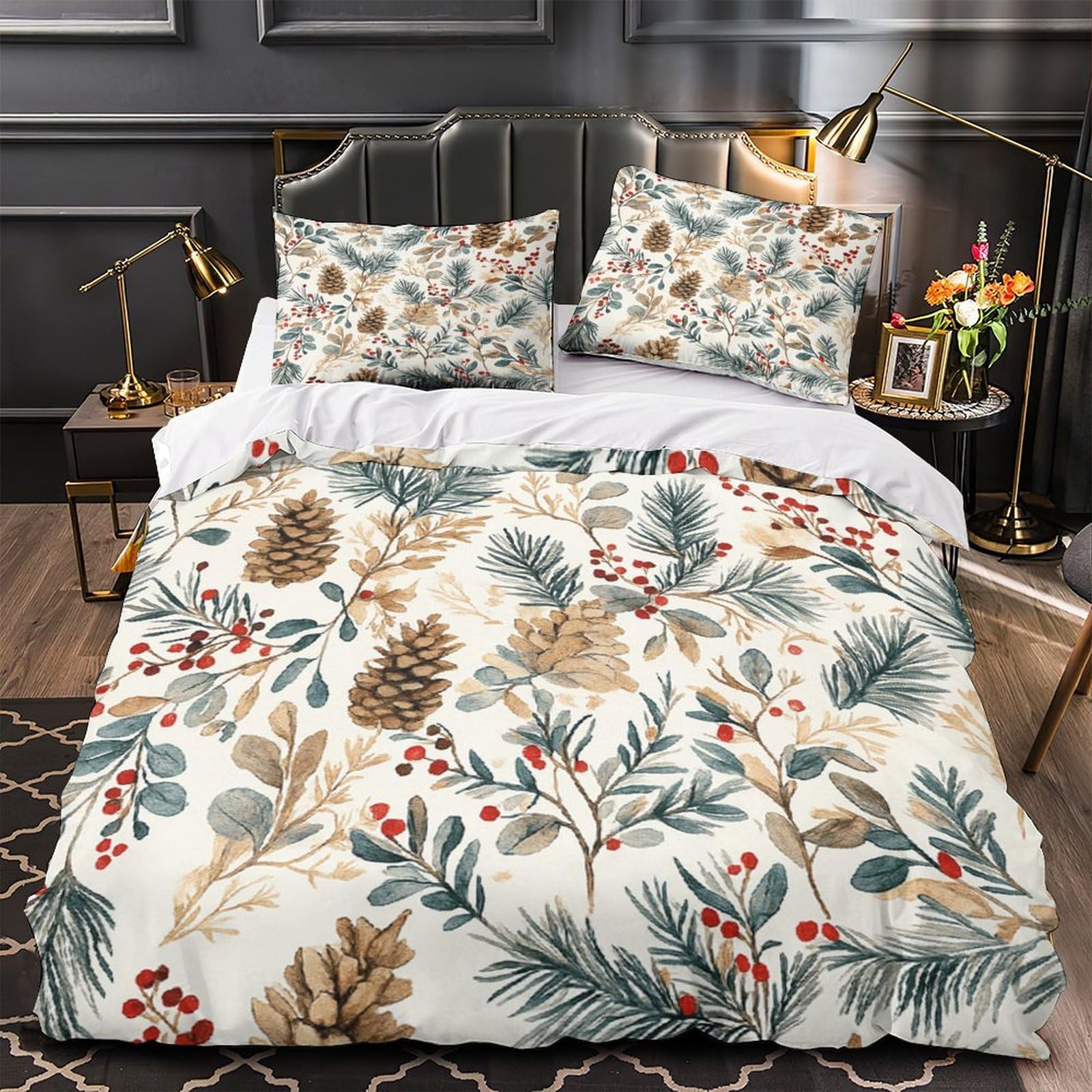 Parure de lit confortable cabane en forêt pour lit king size ado