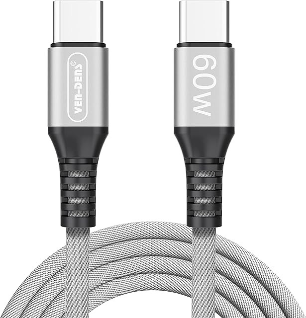 For Google Pixel 7/7 Pro/6A /6/6 Pro Charger, USB C to USB C Cable, 60W (1.5 M) USB C Charger Cable PD Fast Charger Type C Charger for Google Pixel 7 7 Pro 6A 6 6 Pro 5 4 3 2 XL (SILVER)