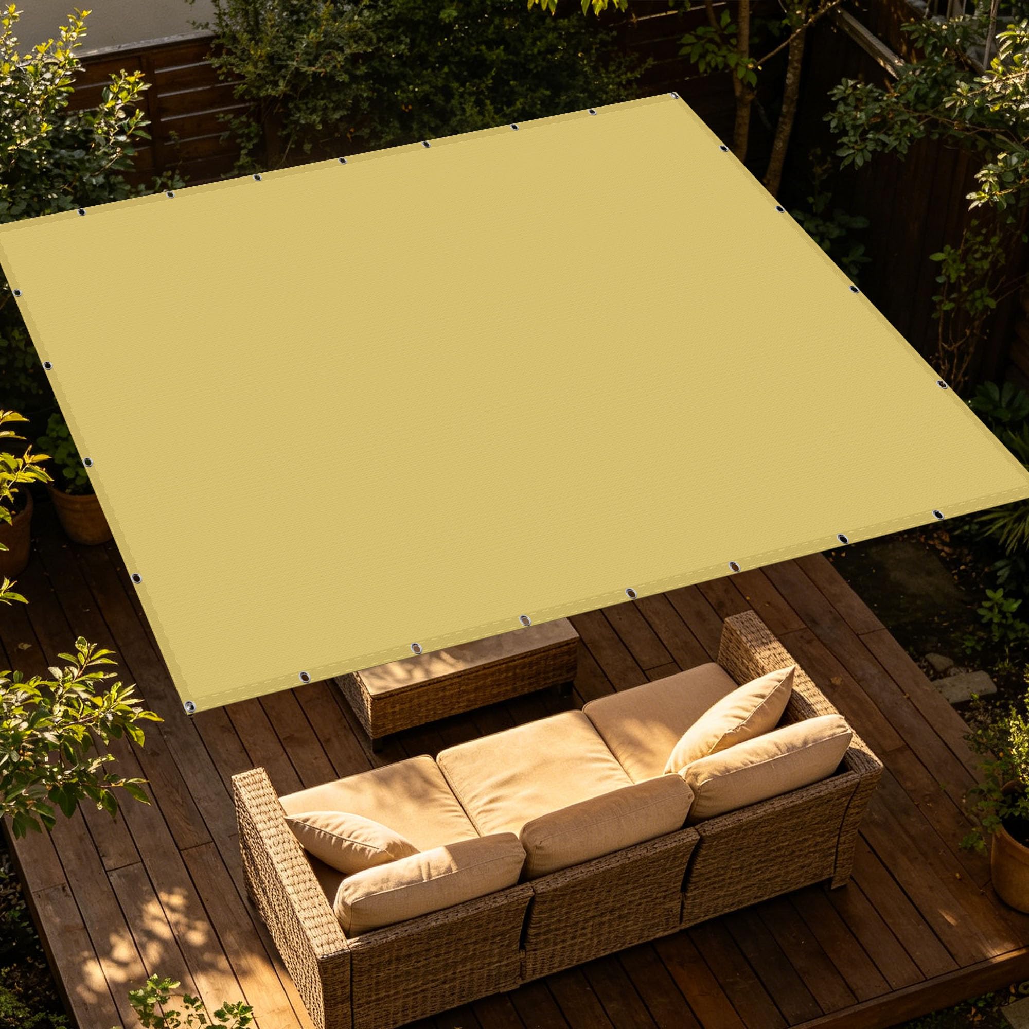 Voile d'ombrage anti-UV pour bloquer la chaleur du soleil sur le balcon